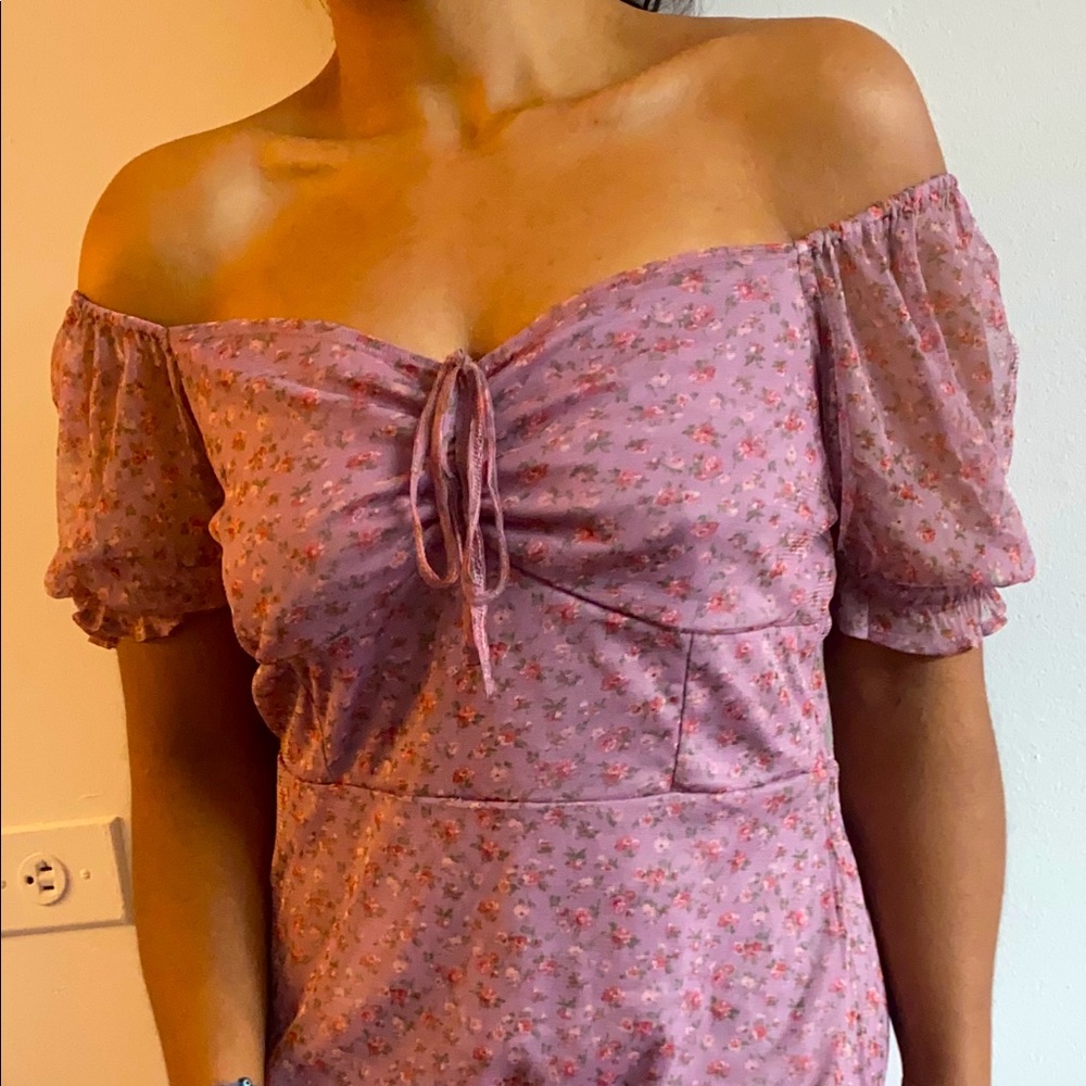 Lavender floral dress